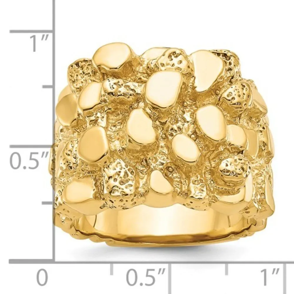 10K Gold IBGoodman Man's Nugget Ring